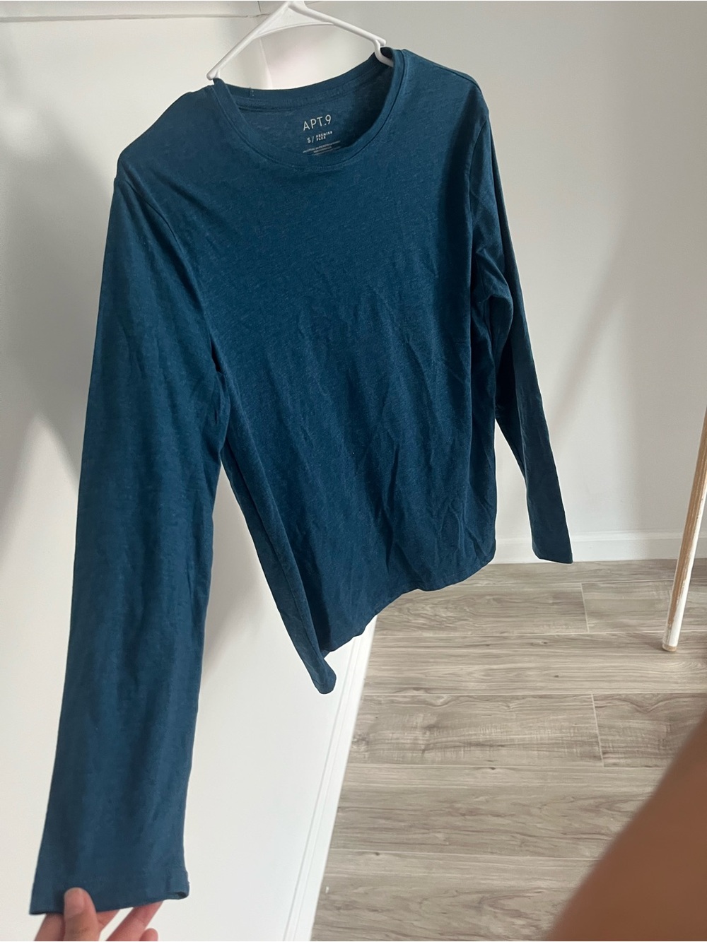 Apt. 9 Men's Teal Long-Sleeve Crewneck Shirt